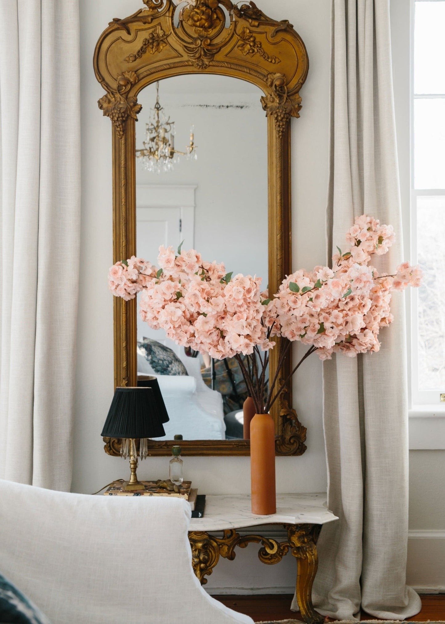 Artificial Cherry Blossom Branch in Pink — 40"