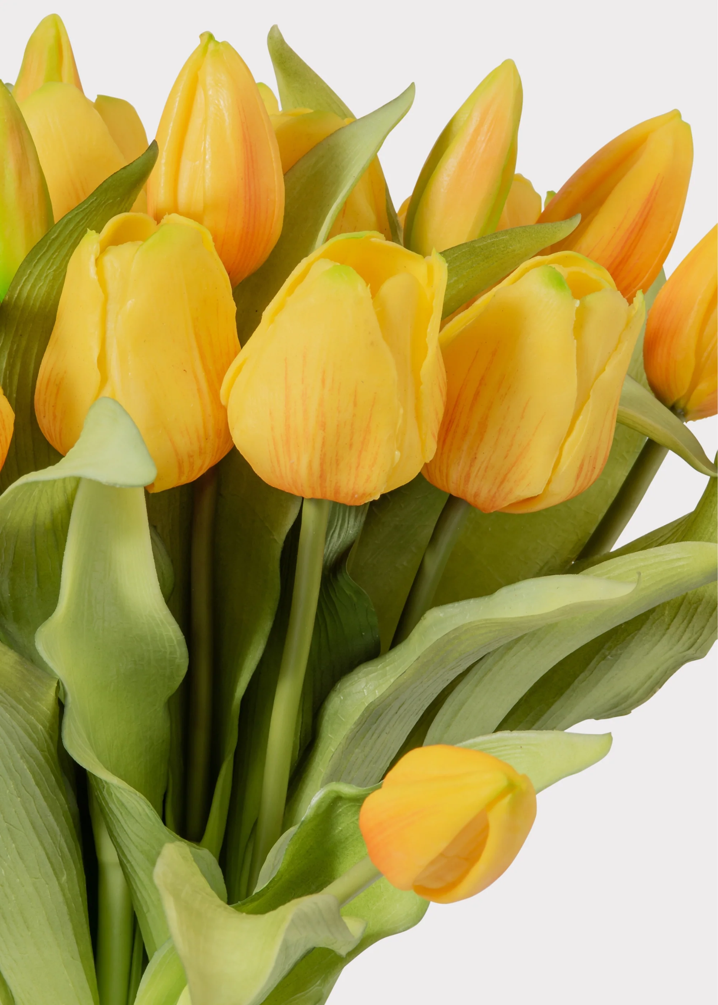 Yellow Tulip Artificial Flower Bouquet — 12"