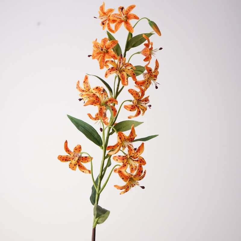 Real Touch Orange Tiger Lily Branch Stem — 33"