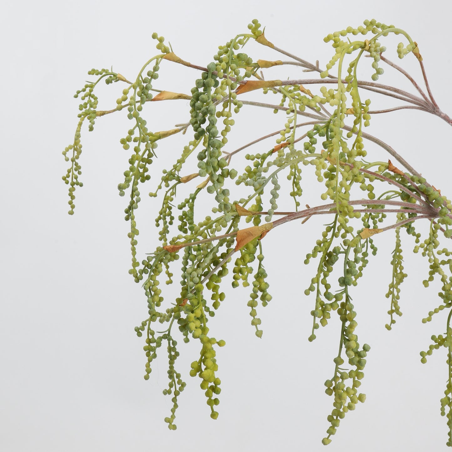Faux Green Weeping Berry Branch Stem 28"
