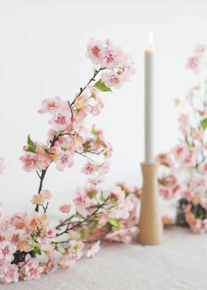 Artificial Cherry Blossom Branch in Pink — 40"