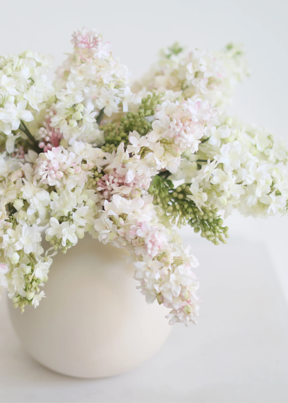 Fake Flowers Lilacs in Cream — 18"