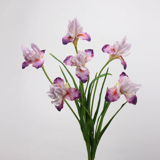 Real Touch Iris Stem in Lavender Pink 21"