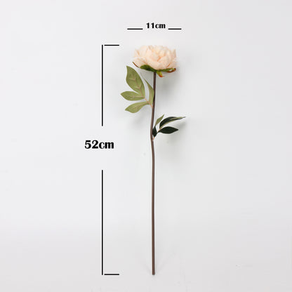 Real Touch Peony Stem in Cream White — 20"