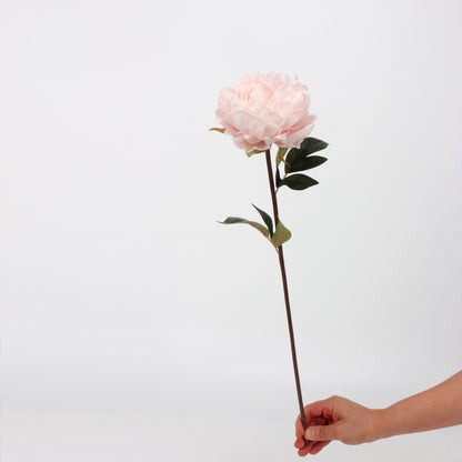 Real Touch Peony Stem in Blush Pink — 22"