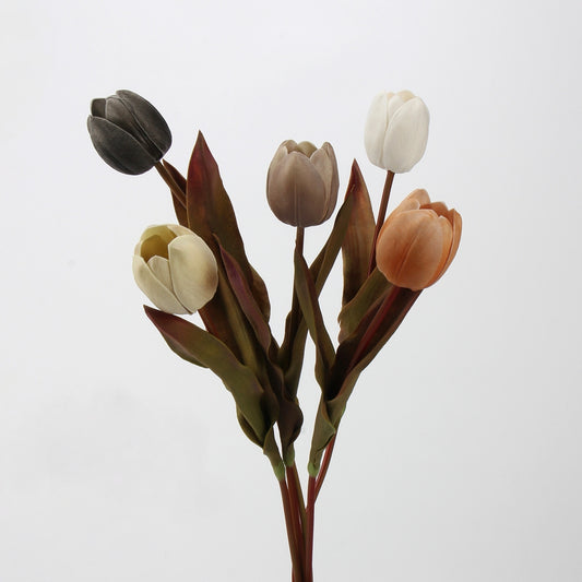 Real Touch Moody Tulip Bouquet — 5 Stems