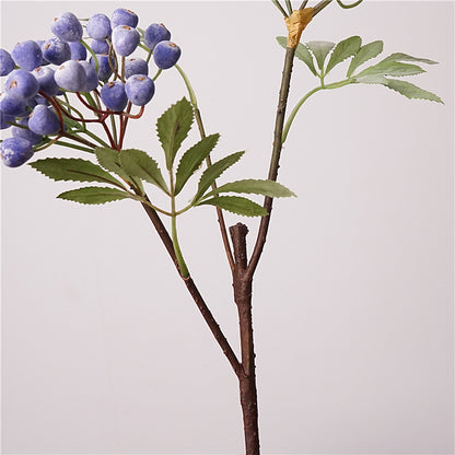 Faux Blue Berry Branch Stem - 27"