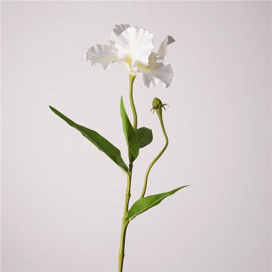 Real Touch Large Iris Stem in White — 27"
