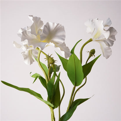 Real Touch Large Iris Stem in White — 27"