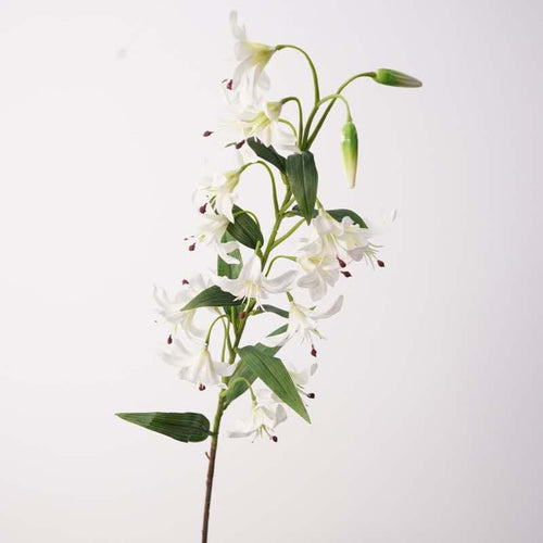 Real Touch White Lily Branch Stem — 33"