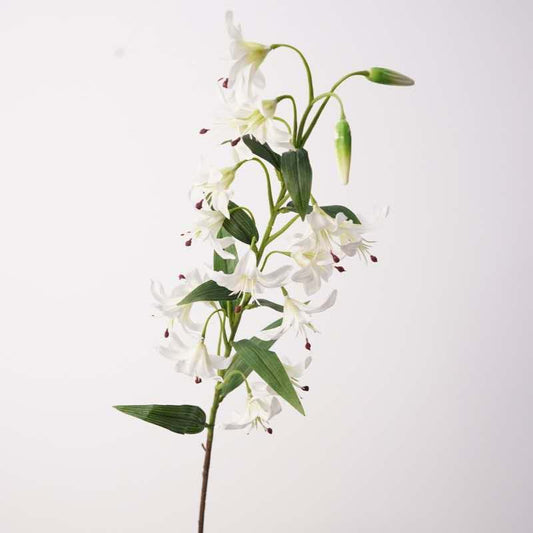 Real Touch White Lily Branch Stem — 33"