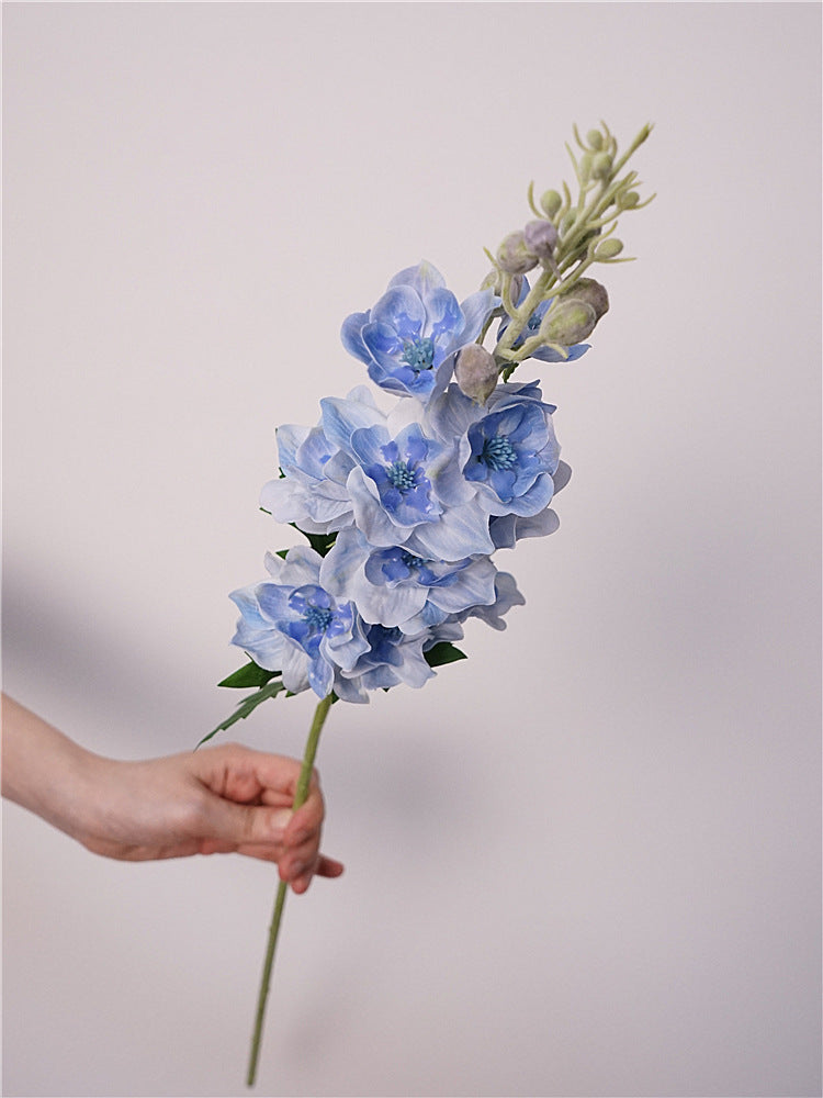 Real Touch Dusty Blue Delphinium Stem — 28"
