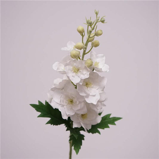 Real Touch Pure White Delphinium Stem — 28"