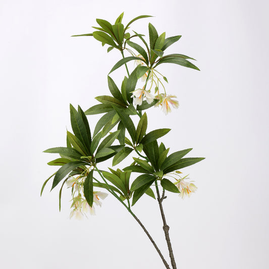 Faux White Snowbell Branch Stem — 37"