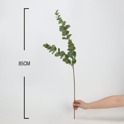 Faux Silver Dollar Eucalyptus Branch Stem — 33"