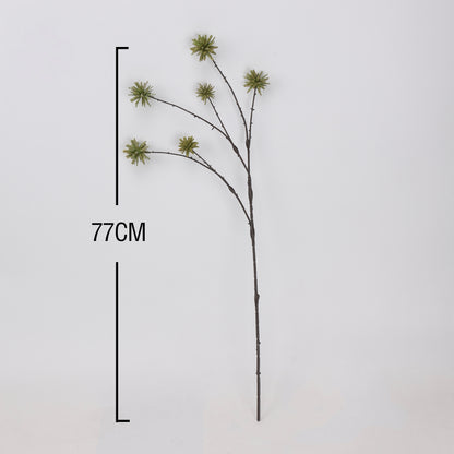 Faux Sage Green Thistle Branch Stem — 30"