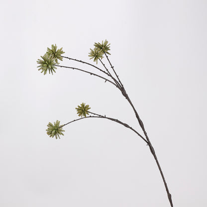 Faux Sage Green Thistle Branch Stem — 30"