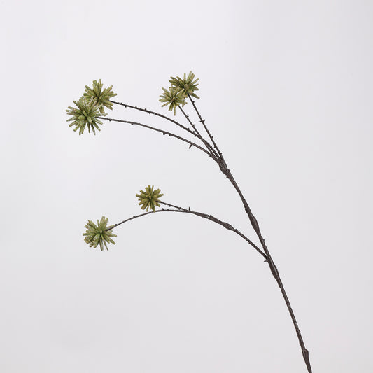 Faux Sage Green Thistle Branch Stem — 30"