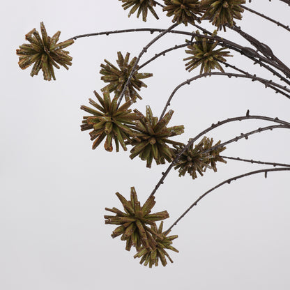Faux Olive Green Thistle Branch Stem — 30"
