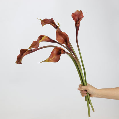 Real Touch Deep Burgundy Calla Lily Stem — 1 Bloom, 21"