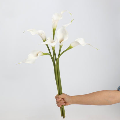 Real Touch Pure White Calla Lily Stem — 1 Bloom, 21"