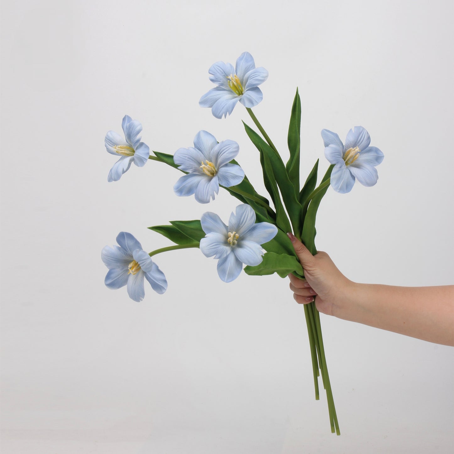 Blue Real Touch Artificial Flower Stems – PU Faux Flowers | Panthère Rose