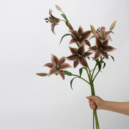 Mocha & Nude Real Touch Artificial Flower Stems – PU Faux Flowers | Panthère Rose