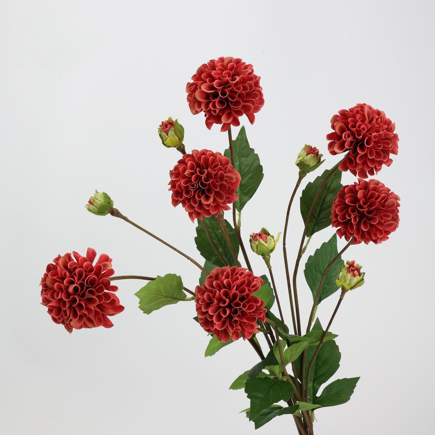 Red & Burgundy Real Touch Artificial Flower Stems – PU Faux Flowers | Panthère Rose