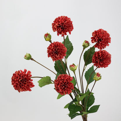 Red & Burgundy Real Touch Artificial Flower Stems – PU Faux Flowers | Panthère Rose