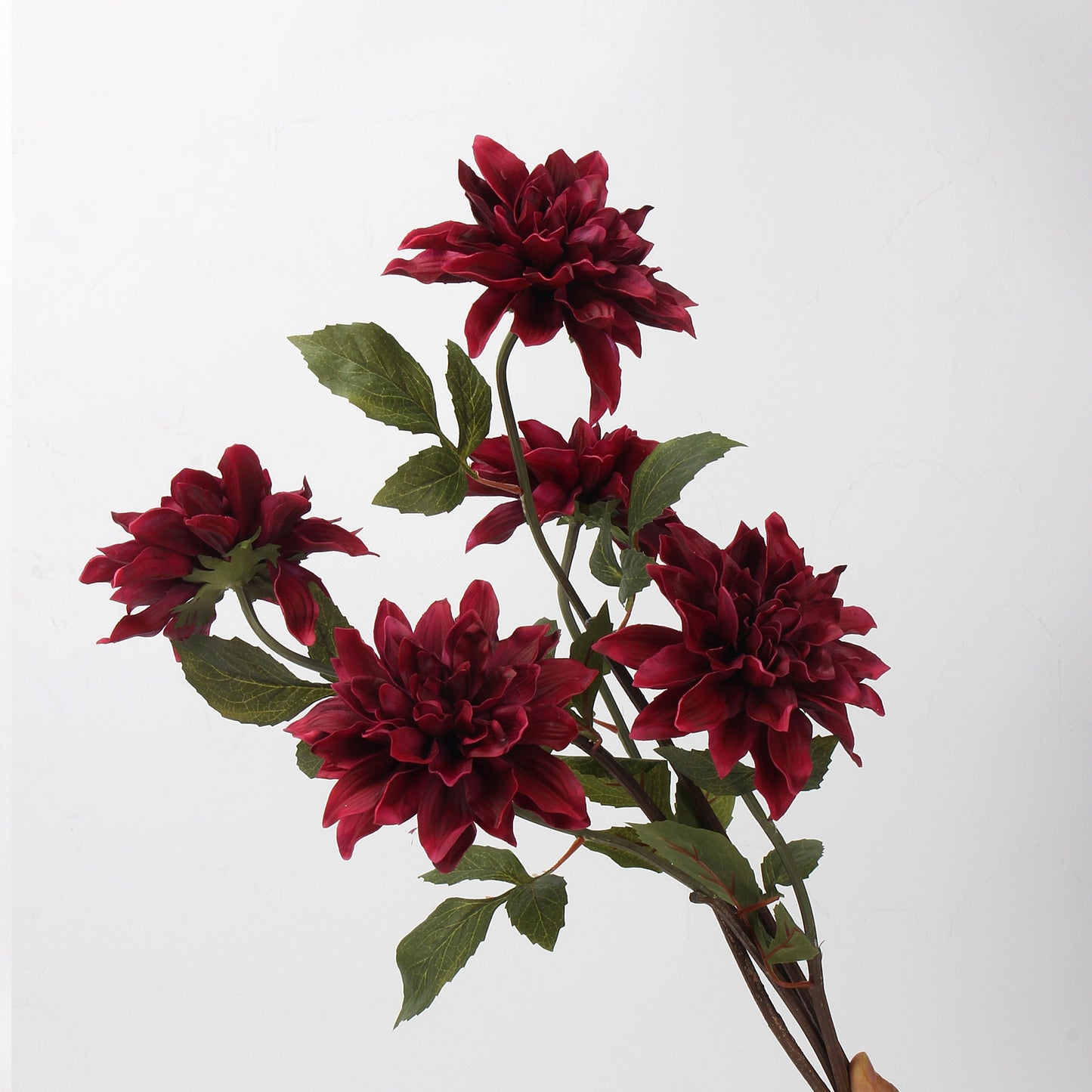 Red & Burgundy Real Touch Artificial Flower Stems – PU Faux Flowers | Panthère Rose