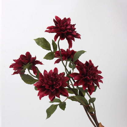 Red & Burgundy Real Touch Artificial Flower Stems – PU Faux Flowers | Panthère Rose