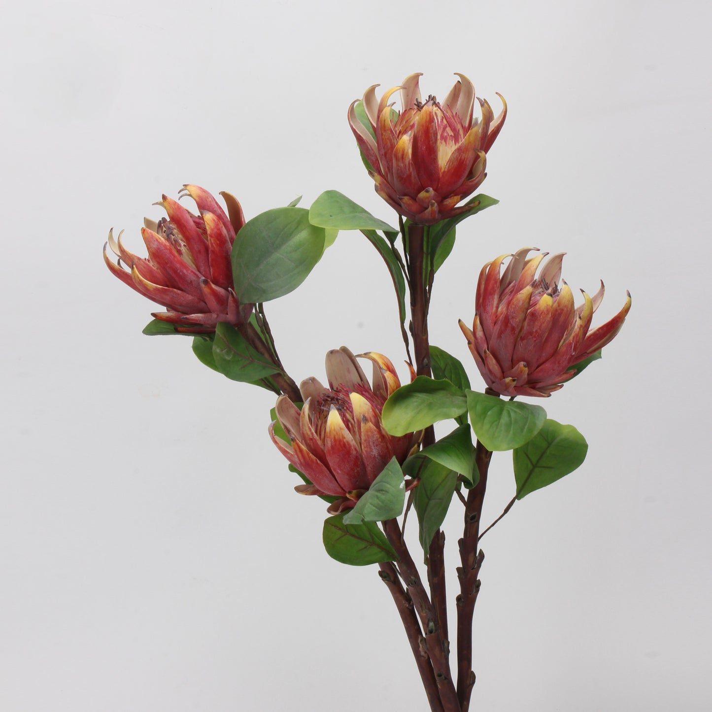 Red & Burgundy Real Touch Artificial Flower Stems – PU Faux Flowers | Panthère Rose
