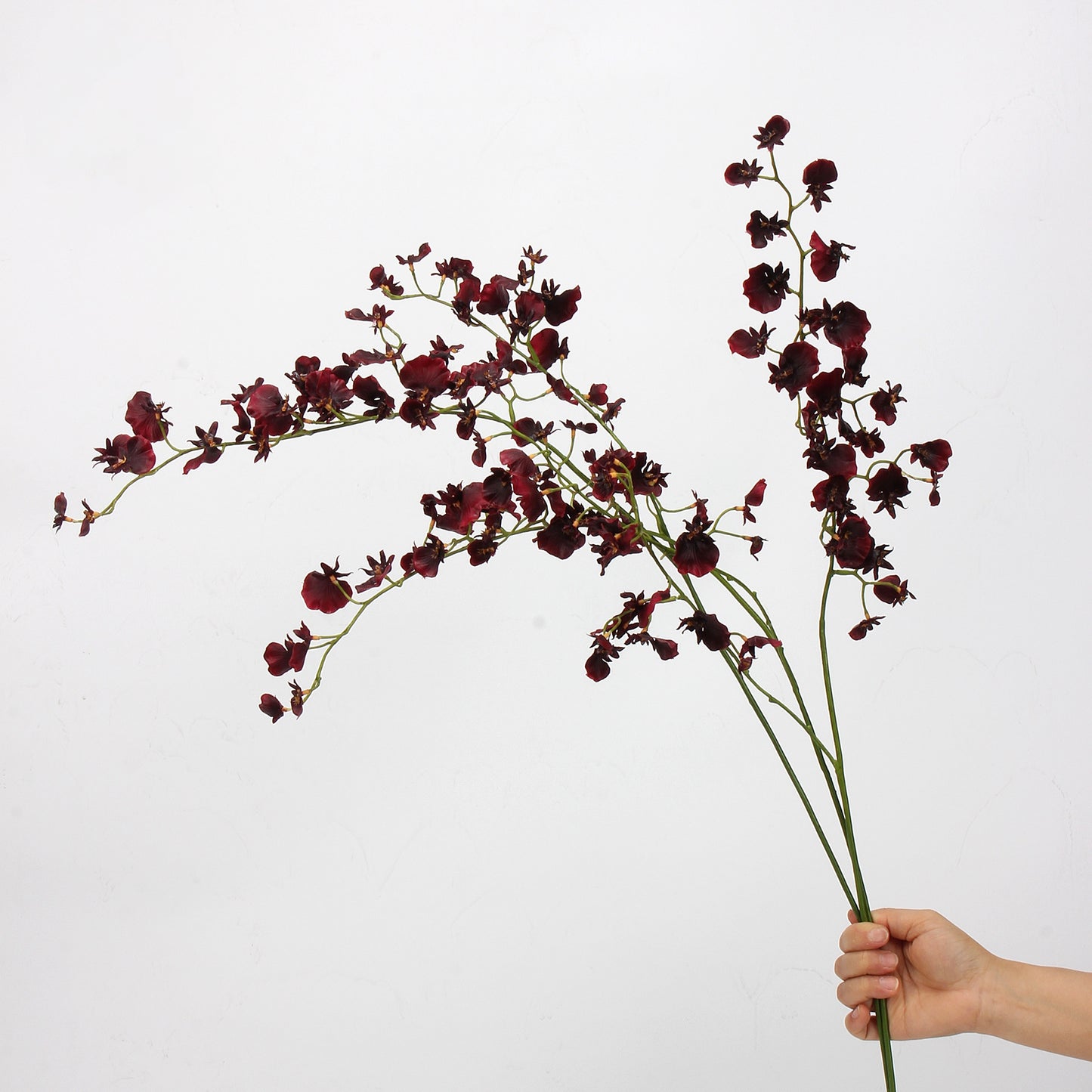 Red & Burgundy Real Touch Artificial Flower Stems – PU Faux Flowers | Panthère Rose