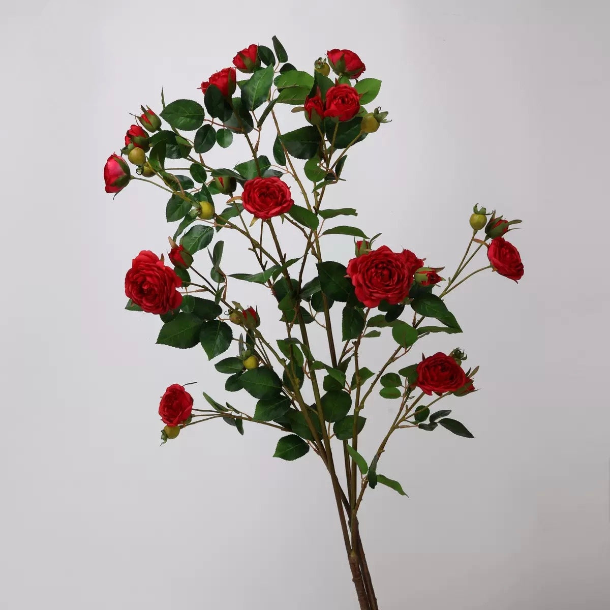 Red & Burgundy Real Touch Artificial Flower Stems – PU Faux Flowers | Panthère Rose