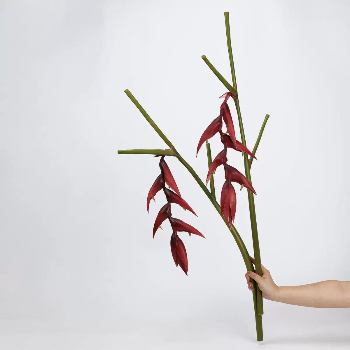 Red & Burgundy Real Touch Artificial Flower Stems – PU Faux Flowers | Panthère Rose