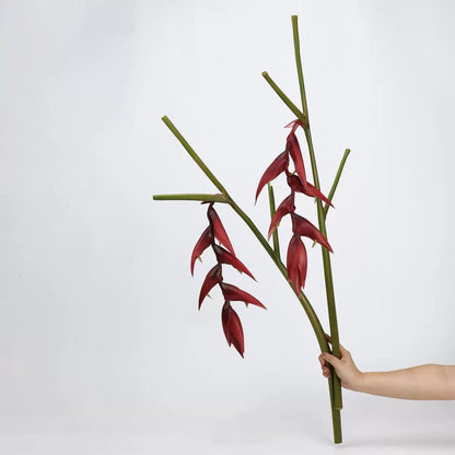 Red & Burgundy Real Touch Artificial Flower Stems – PU Faux Flowers | Panthère Rose