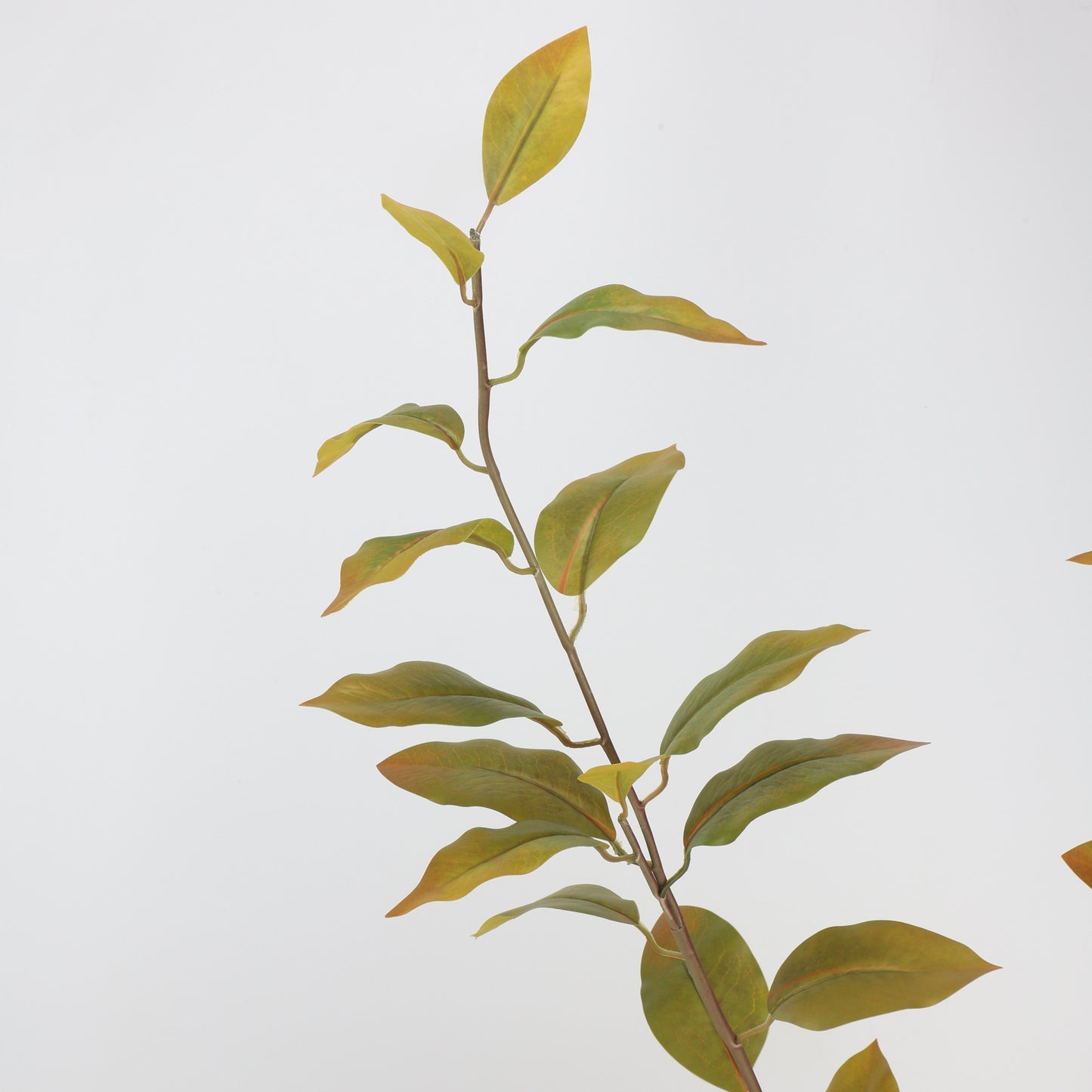 Faux Olive Green Ficus Leaf Branch Stem — 44"