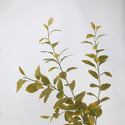 Faux Olive Green Ficus Leaf Branch Stem — 44"