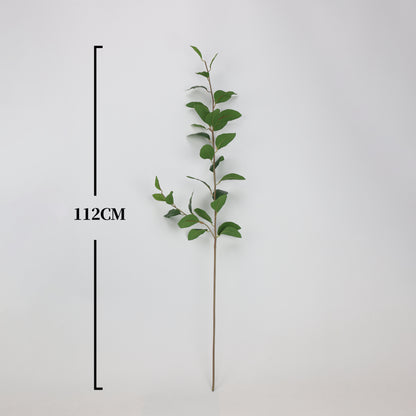 Faux Dark Green Ficus Leaf Branch Stem — 44"