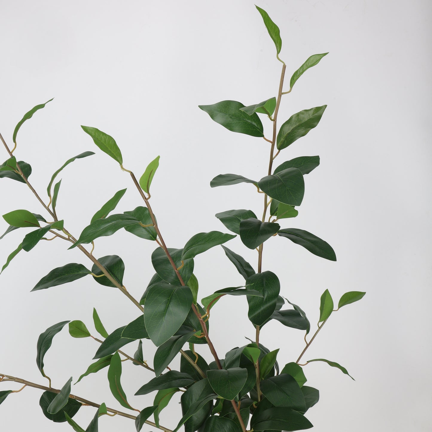 Faux Dark Green Ficus Leaf Branch Stem — 44"