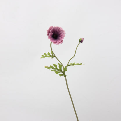 Real Touch Mixed Poppy Stem & Vase Set — 6 Stems