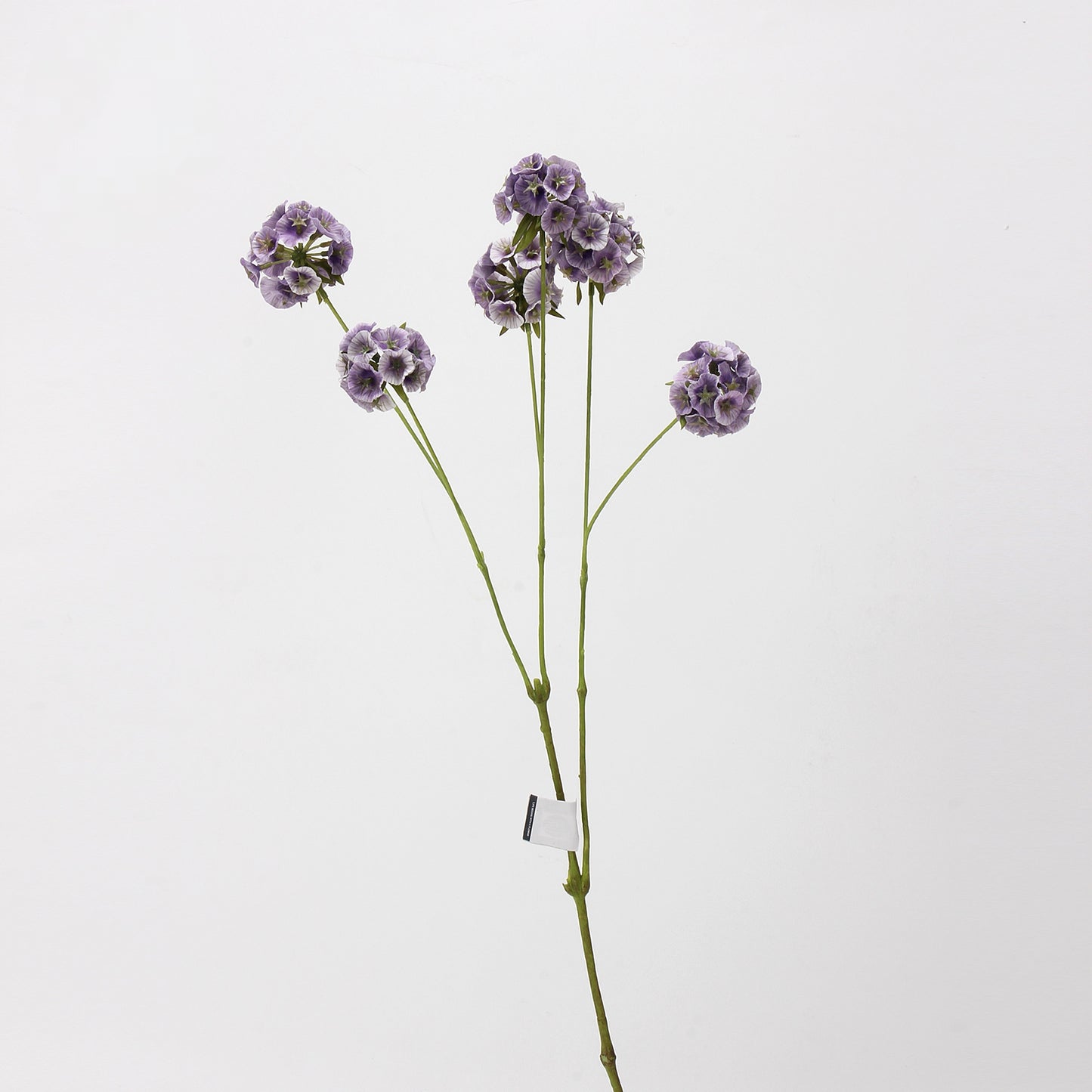 Faux Lavender Purple Ball Dianthus Stem — 6 Heads