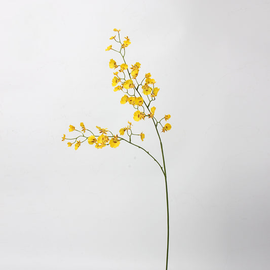 Real Touch Yellow Dancing Orchid Stem — 2 Branches