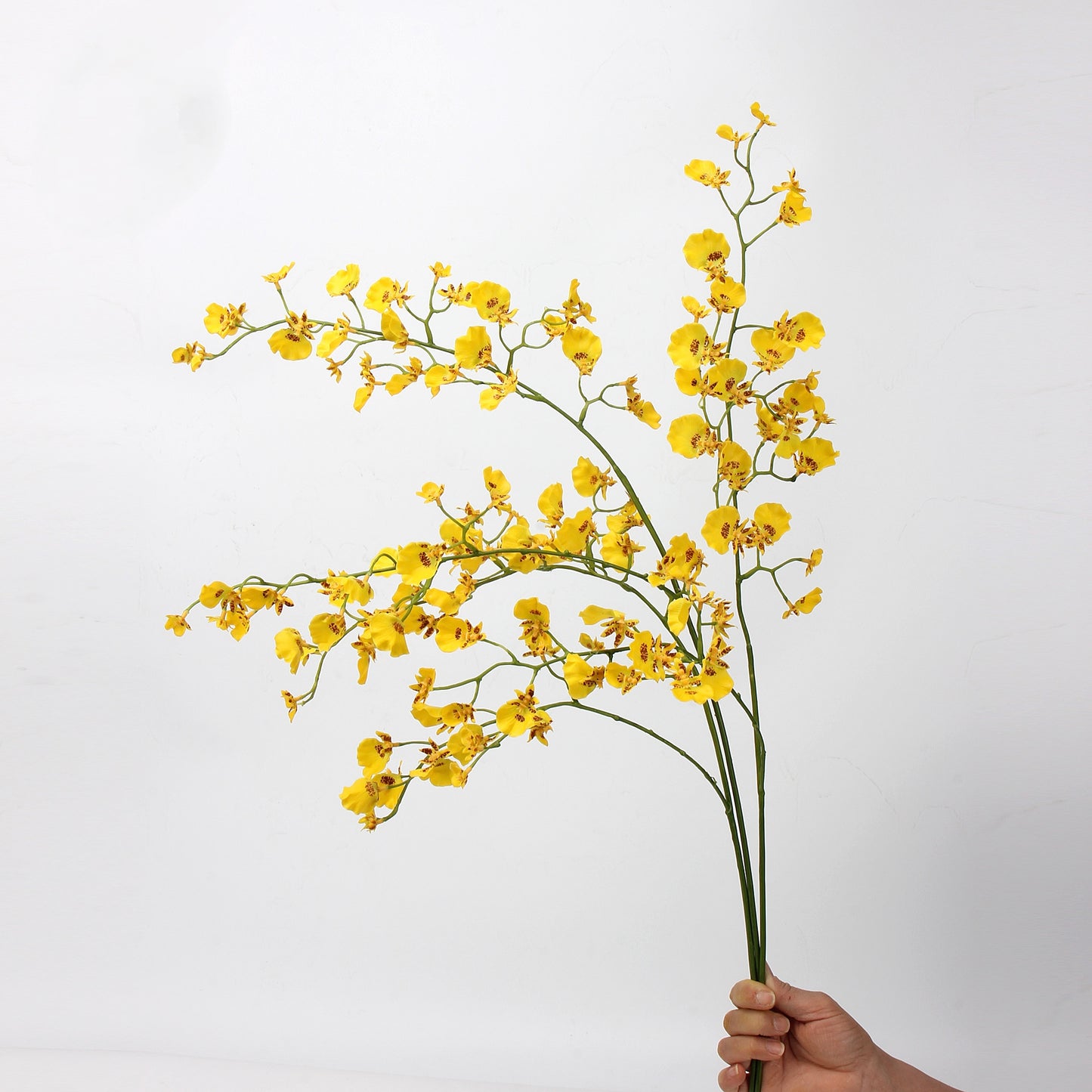 Real Touch Yellow Dancing Orchid Stem — 2 Branches