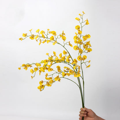 Real Touch Yellow Dancing Orchid Stem — 2 Branches
