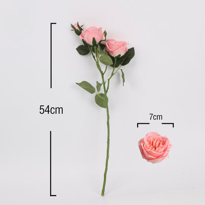 Real Touch White Garden Rose Stem 21"