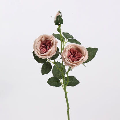 Real Touch Dusty Rose Garden Rose Stem 21"