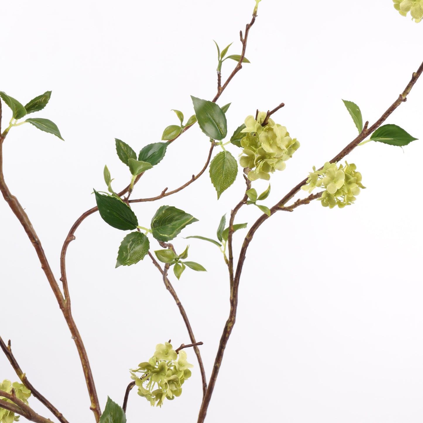 Faux Green Snowball Viburnum Branch Stem 51"
