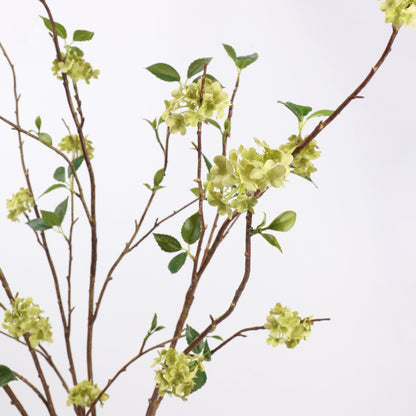 Faux Green Snowball Viburnum Branch Stem 51"