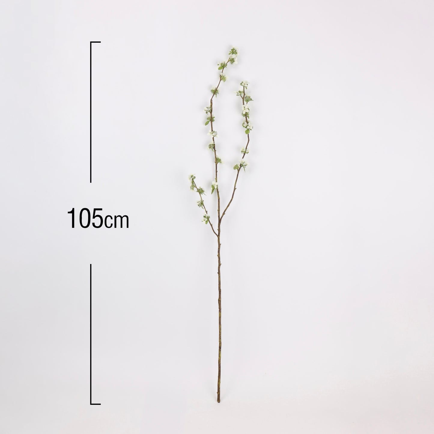 Faux White Pear Blossom Branch Stem 41"